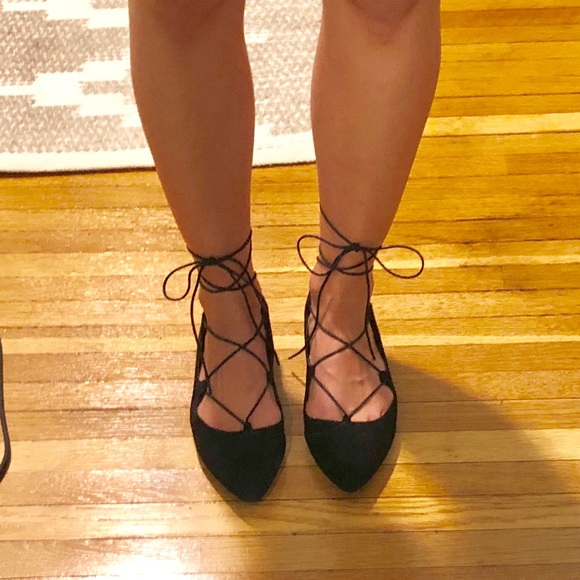 Mossimo Supply Co. Shoes - Mossimo black suede tie flats